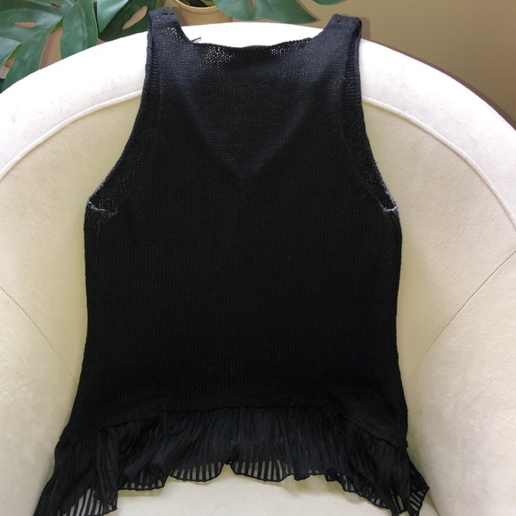 Dex sweater tank with sheer trim detail - Picture 7 of 8